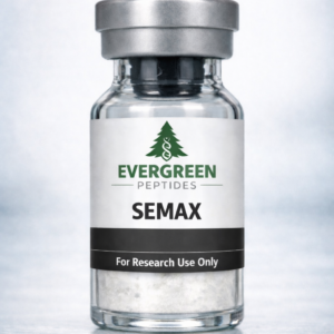 Evergreen Peptides research compound vial for laboratory use